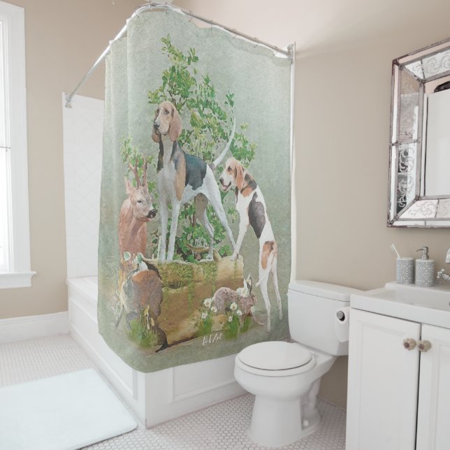 Hunting with hounds    shower curtain (In Situ)