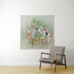 Hunting with hounds tapestry