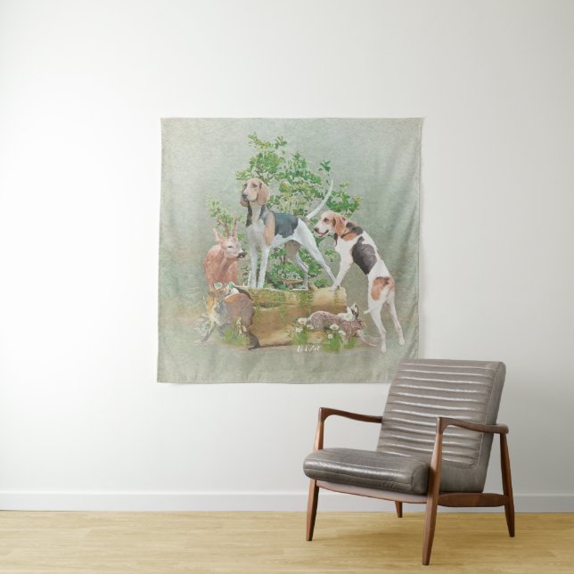 Hunting with hounds tapestry (In Situ)