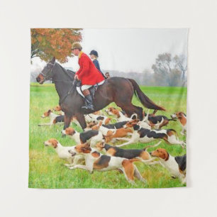 Hunting with hounds tapestry