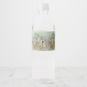 Hunting with hounds water bottle label