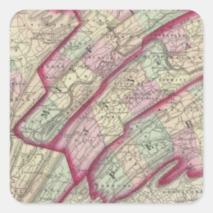 Huntingdon, Juniata, Mifflin, Perry counties Square Sticker
