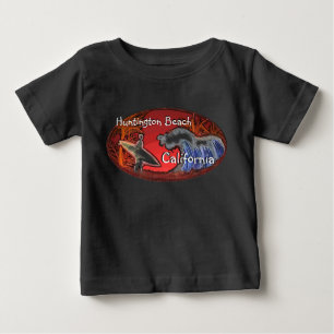 Huntington Beach California baby surfer outfit T-Shirt