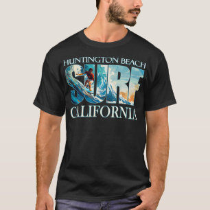 Huntington Beach California Beach Surfing  T-Shirt