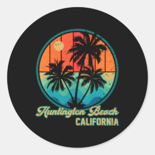 Huntington Beach California Ca Classic Round Sticker