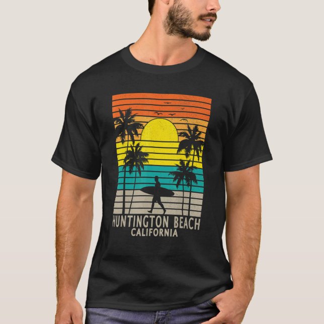 Huntington Beach California CA Surfer Surfing Surf T-Shirt (Front)