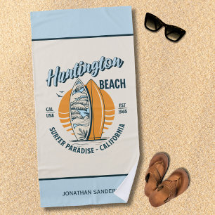 Huntington Beach California Funny California Beach Towel