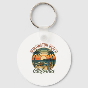 Huntington Beach California Los Angeles Surfer Vin Key Ring