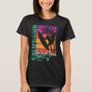 Huntington Beach California Retro Sunset Surfer So T-Shirt