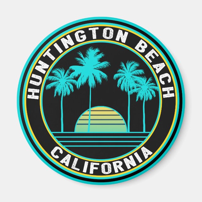 Huntington Beach California Surf Surfing Magnet (Front)