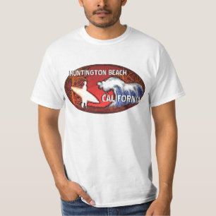 Huntington Beach California surfer art value tee