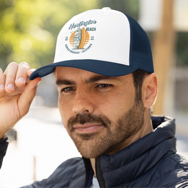 Huntington Beach California Surfer Paradise Trucker Hat (Creator Uploaded)