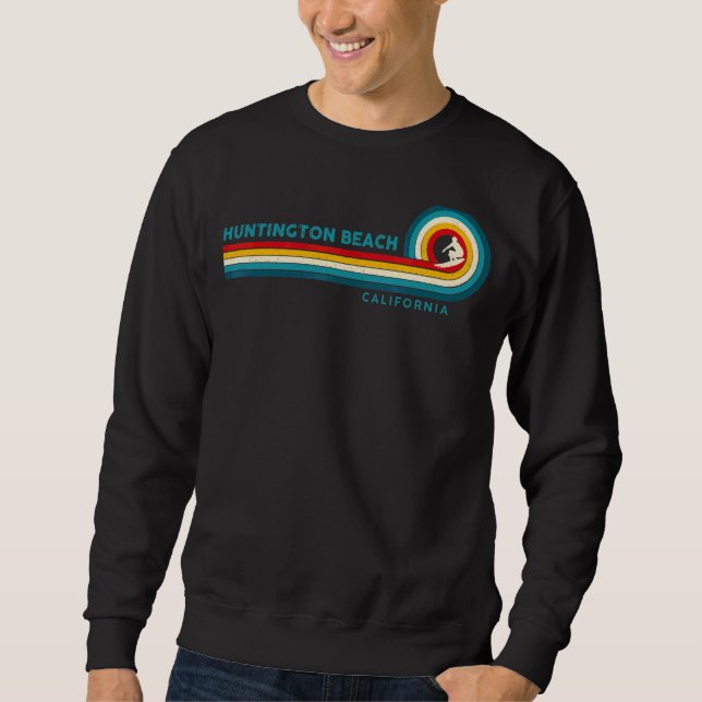 Huntington Beach California Surfing Surfs Vintage  Sweatshirt (Front)
