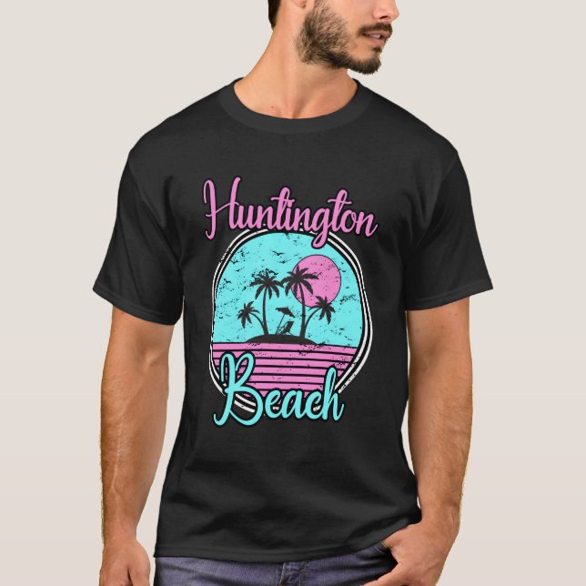 Huntington Beach California Travel Or T-Shirt (Front)
