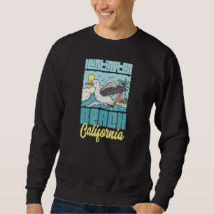 Huntington Beach California Vacation Seagull Surfi Sweatshirt
