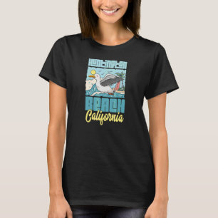 Huntington Beach California Vacation Seagull Surfi T-Shirt