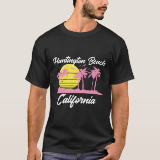 Huntington Beach California Vintage Sunset Palm Tr T-Shirt