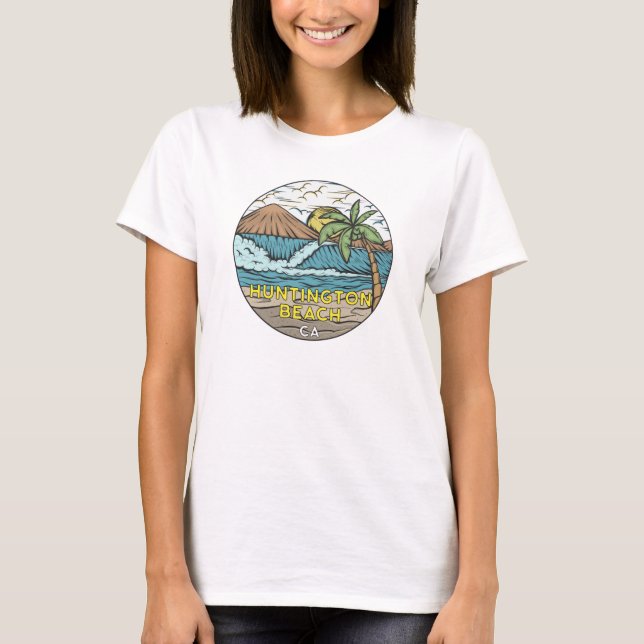 Huntington Beach California Vintage T-Shirt (Front)