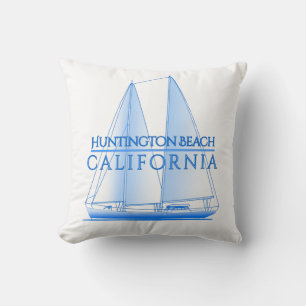 Huntington Beach Coastal Nautical Sailing Sailor Cushion
