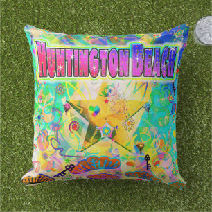Huntington Beach Epoch Hour Cushion