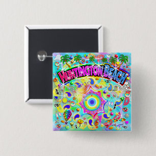 Huntington Beach Mystic Dance 15 Cm Square Badge