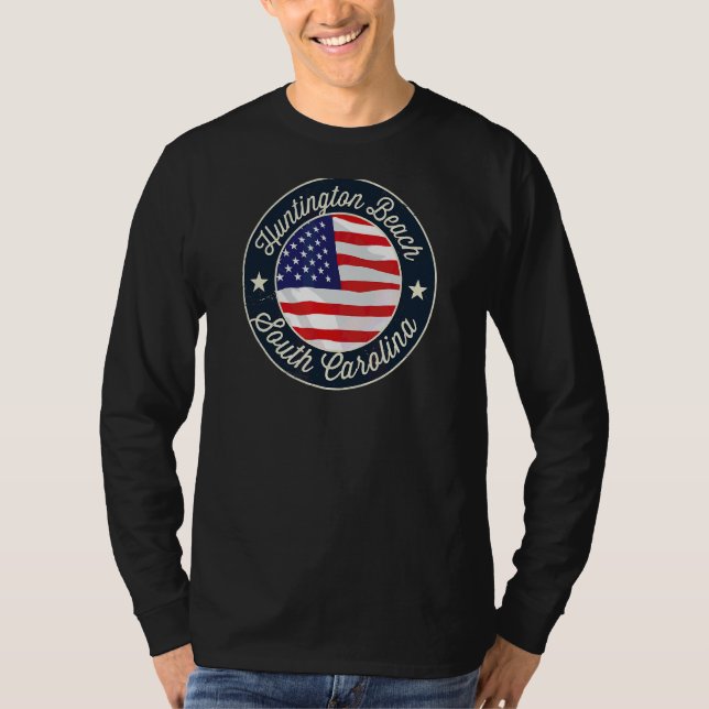 Huntington Beach  Patriotic South Carolina Souveni T-Shirt (Front)