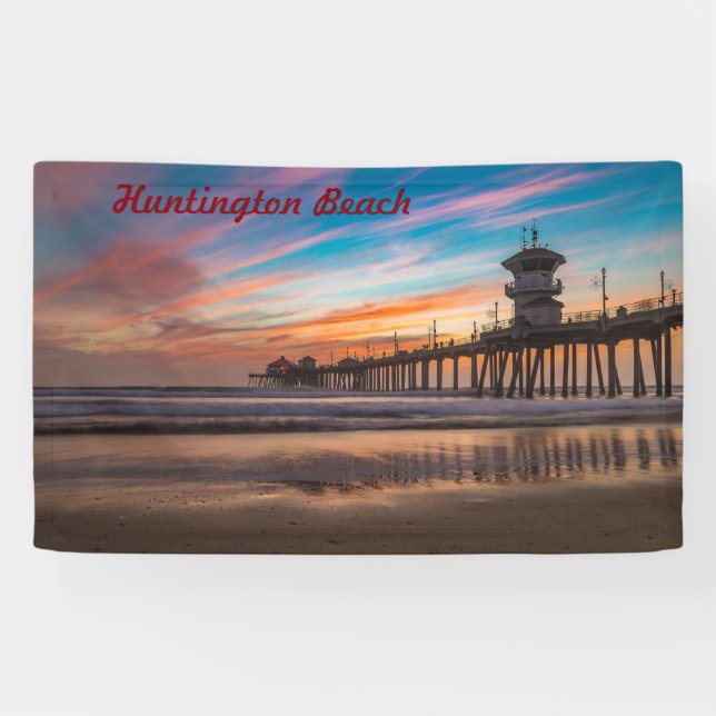 Huntington Beach Pier at sunset Banner (Horizontal)