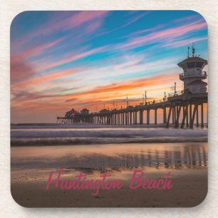 Huntington Beach Pier at sunset Coaster