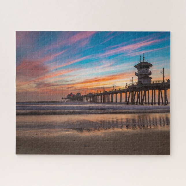Huntington Beach Pier at sunset Jigsaw Puzzle (Horizontal)