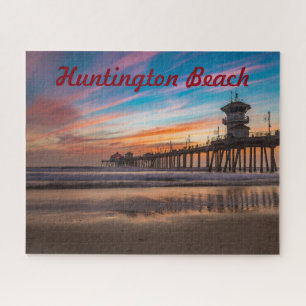 Huntington Beach Pier at sunset Jigsaw Puzzle