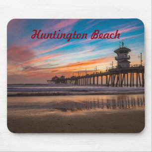 Huntington Beach Pier at sunset Mouse Pad