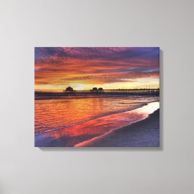 Huntington Beach Pier , California Canvas Print (Front)