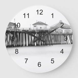 Huntington Beach Pier Large Clock