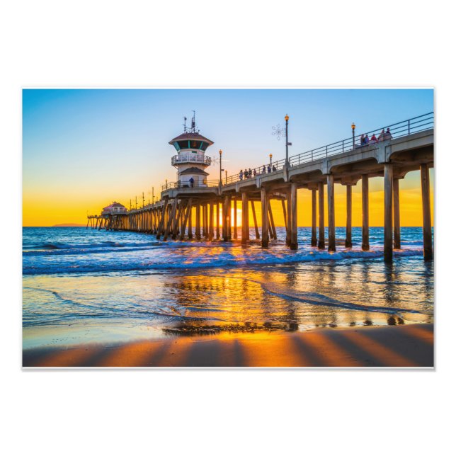 Huntington Beach Pier Photo Print (Front)