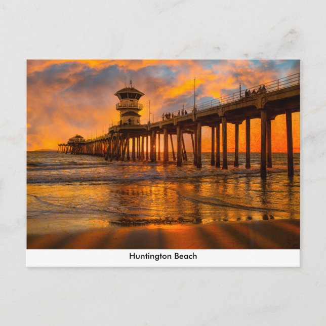 Huntington Beach Pier Postcard (Front)