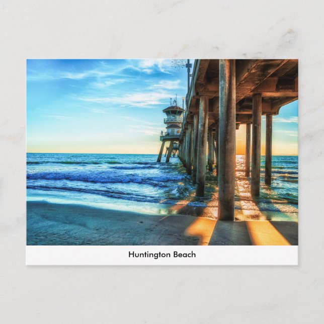 Huntington Beach Pier Postcard (Front)