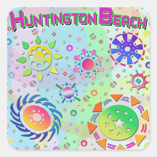 Huntington Beach Seven Suns & Energy Sticker (Front)