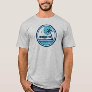 Huntington Beach South Carolina Palm Tree Birds T-Shirt