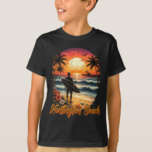 Huntington Beach Sunset California Surfing Summer T-Shirt