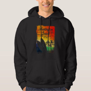 Huntington Beach Surf City California Vintage Surf Hoodie
