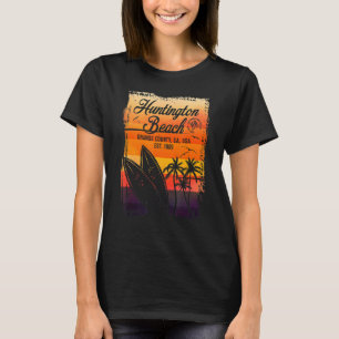Huntington Beach Surf City California Vintage Surf T-Shirt