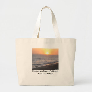 Huntington Beach "Surf City" Large Tote Bag