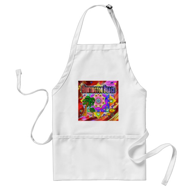 Huntington Beach Tropical Friends Apron (Front)