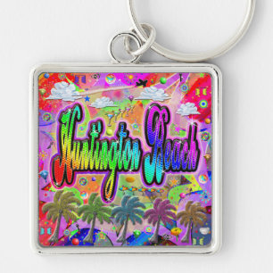 Huntington Beach Vista Express Keychain