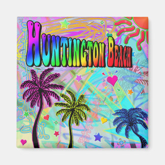 Huntington Beach Vivid Romance Magnet
