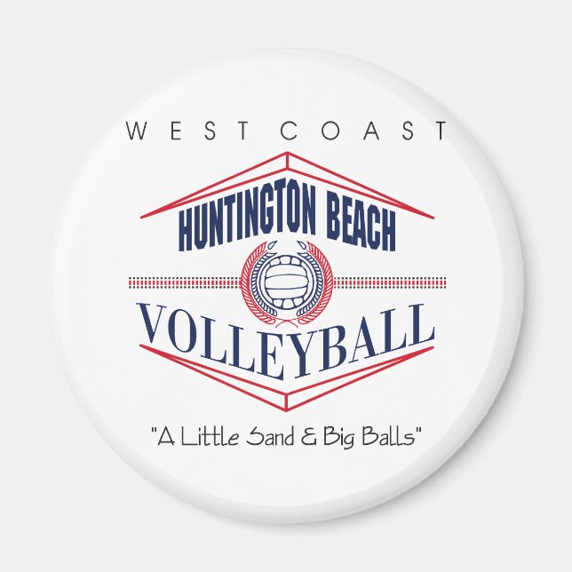Huntington Beach Volleyball Gift Magnet (Front)