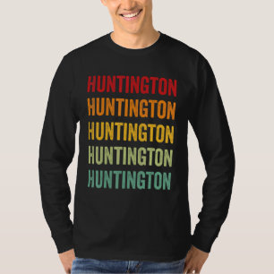 Huntington County Indiana Rainbow Text Design T-Shirt