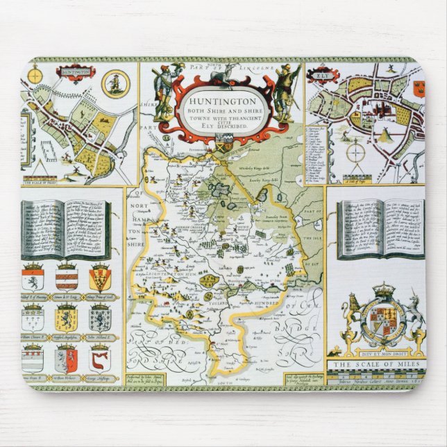 Huntington, engraved by Jodocus Hondius Mouse Pad (Front)
