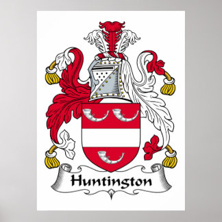 Huntington Family Crest Poster