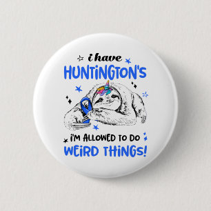 Huntington's Awareness Month Ribbon Gifts 6 Cm Round Badge